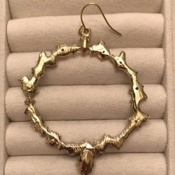 Gennaro | Rhinestone Statement Hoops | 3” Drop NWT - Picture 3 of 3